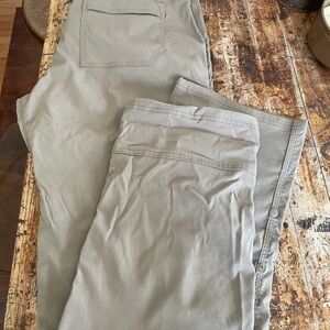Prana Men's Pants in Light Khaki with Black Waistband